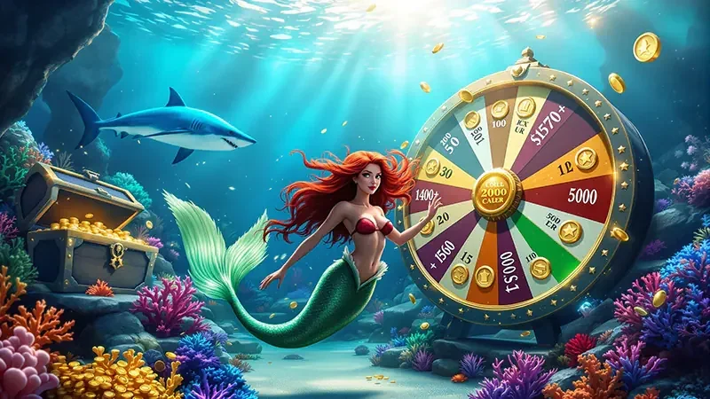 Tampilan arcade bawah laut untuk permainan tembak ikan VISA89